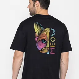 TITTLI Graphic Printed Drop-Shoulder Sleeves Pure Cotton Oversized T-shirt-picture-17