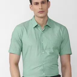 Peter England Men Green Formal Shirt-picture-13