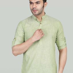 TAHVO Men Green Original Casual Shirt-image-74