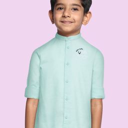 Allen Solly Junior Boys Sea Green Casual Shirt-image-76