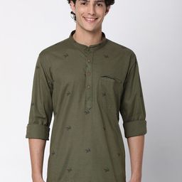 SPYKAR Men Green Classic Slim Fit Printed Casual Shirt-image-55