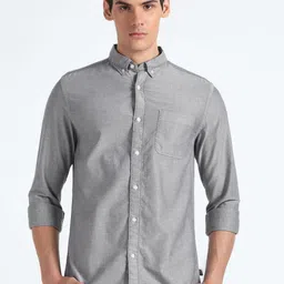 Flying Machine Button-Down Collar Long Sleeves Pure Cotton Casual Shirt-image-51