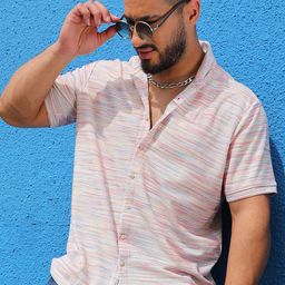 Instafab Plus Classic Abstract Printed Cotton Casual Shirt-image-5