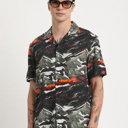 THE BEAR HOUSE Abstract Printed Casual Shirt-image-102