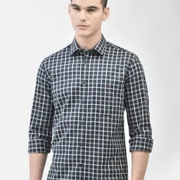 Crimsoune Club Checked Slim Fit Pure Cotton Casual Shirt-image-51