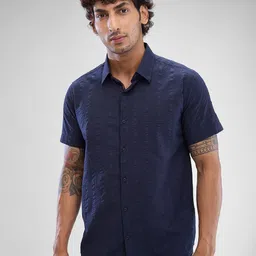SPYKAR Men Slim Fit Opaque Solid Spread Collar Casual Shirt-picture-11