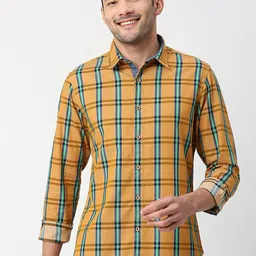 SNX Tartan Checked Classic Tailored Fit Opaque Cotton Casual Shirt-picture-16