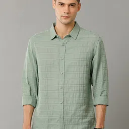 Voi Jeans Slim Fit Opaque Checked Pure Cotton Casual Shirt-picture-48