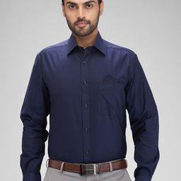 Park Avenue Men Solid Opaque Spread Collar Formal Shirt-image-53