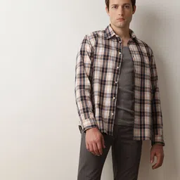 SELECTED Tartan Checked Cotton Casual Shirt-image-20