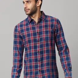 Celio Classic Tartan Checks Checked Cotton Casual Shirt-image-81