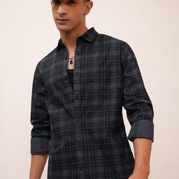 HIGHLANDER Slim Fit Tartan Checked Casual Shirt-image-24