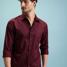 Highlander Men Striped Slim Fit Shirt-image-80