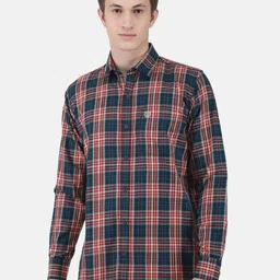 Duke Tartan Checked Slim Fit Casual Cotton Shirt-image-44