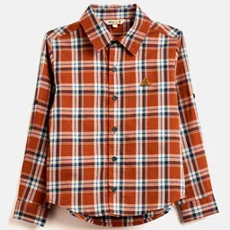 Stylo Bug Boys Slim Fit Tartan Checks Roll-Up Sleeves Cotton Casual Shirt-image-96