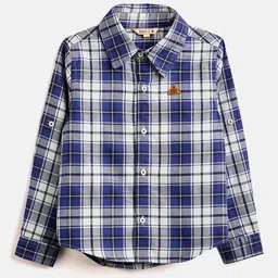 Stylo Bug Boys Slim Fit Tartan Checks Opaque Checked Casual Shirt-image-69