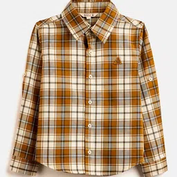 Stylo Bug Boys Slim Fit Tartan Checks Opaque Checked Casual Shirt-image-67