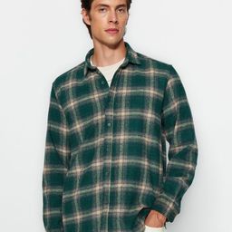 Trendyol Tartan Checked Spread Collar Casual Shirt-image-31