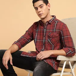 Wrangler Tartan Checked Cotton Casual Shirt-image-29