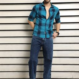 High Star Men Regular Fit Opaque Checked Casual Shirt-image-32