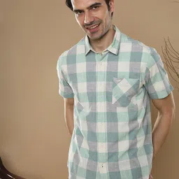 Crocodile Comfort Buffalo Checks Cotton Casual Shirt-picture-3