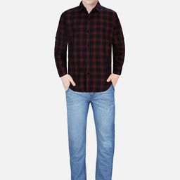 Gini and Jony Boys Red Buffalo Checks Opaque Cotton Casual Shirt-picture-16