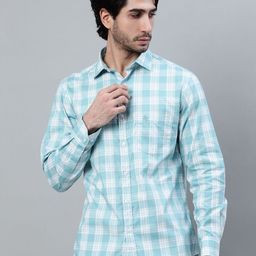Cantabil Men Gingham Checks Opaque Checked Casual Shirt-image-19