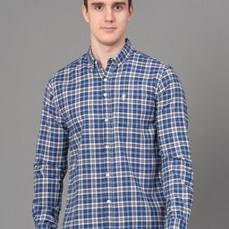 Red Tape Tartan Checked Button-Down Collar Casual Shirt-picture-13