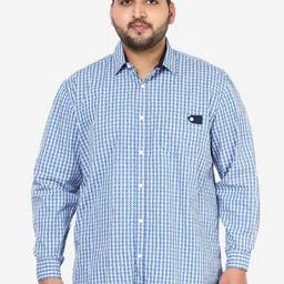 John Pride Plus Size Micro Ditsy Printed Pure Cotton Casual Shirt-image-56