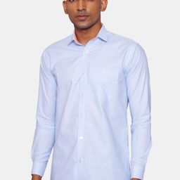 Wintage Men Blue Opaque Pure Cotton Casual Shirt-image-80