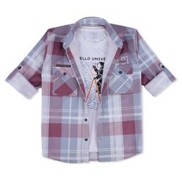 CAVIO Boys Comfort Opaque Checked Casual Shirt-image-37