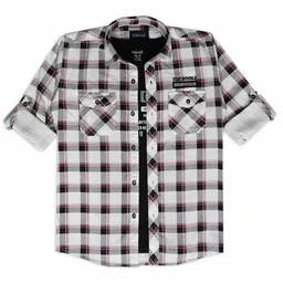 CAVIO Boys Comfort Checked Pure Cotton Casual Shirt With T-Shirt-image-56