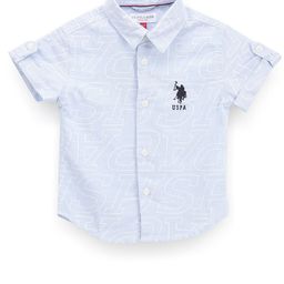 U.S. Polo Assn. Kids Boys Typography Printed Classic Pure Cotton Casual Shirt-picture-32