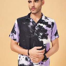People Slim Fit Abstract Printed Casual Shirt-image-33