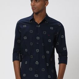 Mufti Slim Fit Conversational Printed Pure Cotton Casual Shirt-image-41