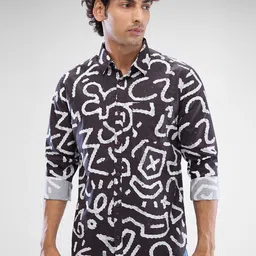 SPYKAR Men Slim Fit Opaque Printed Casual Shirt-image-73