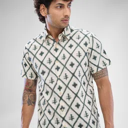 SPYKAR Men Slim Fit Opaque Printed Casual Shirt-picture-28
