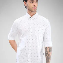 SPYKAR Men Slim Fit Opaque Printed Casual Shirt-picture-35