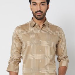 Mufti Men Slim Fit Geometric Printed Cotton Casual Shirt-image-98