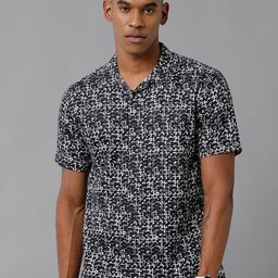 Voi Jeans Slim Fit Opaque Printed Casual Shirt-image-84