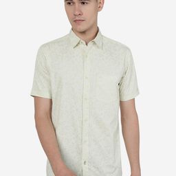 JADE BLUE Slim Fit Floral Printed Casual Pure Cotton Shirt-image-46