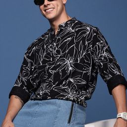 SHOWOFF Men Premium Slim Fit Opaque Printed Casual Shirt-image-111