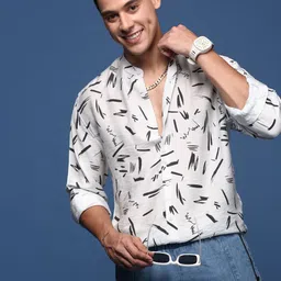 SHOWOFF Men Abstract Printed Cotton Premium Slim Fit Casual Shirt-image-64