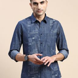 INVICTUS Geometric Printed Sport Slim Fit Cotton Casual Shirt-image-69