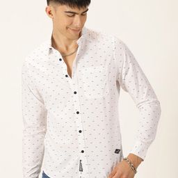 Provogue Classic Slim Fit Conversational Printed Cotton Casual Shirt-image-72