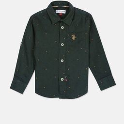 U.S. Polo Assn. Kids Boys Pure Cotton Opaque Printed Twill Casual Shirt-image-99