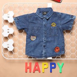 V-Mart Kids Spread Collar Opaque Printed Cotton Casual Shirt-image-12
