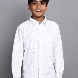 V-Mart Boys Micro Ditsy Printed Cotton Casual Shirt-image-98