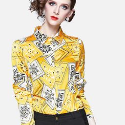 JC Collection Women Yellow Opaque Printed Casual Shirt-image-19