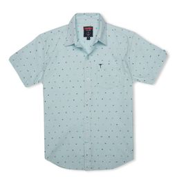 Palm Tree Boys Micro Ditsy Printed Cotton Casual Shirt-image-47